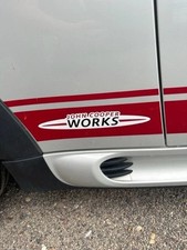 Door Sill Decal Sticker White 2x LOGO ONLY 250x50mm fit Mini John Cooper Works