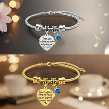 Personalised Bracelet with Engraving for Women or Girls, Heart charm, Gift Boxed