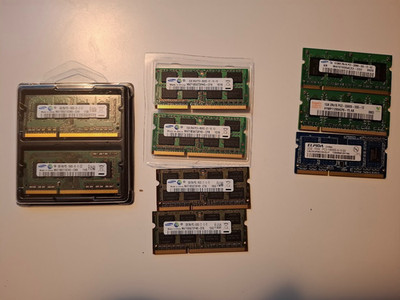 Konvolut Laptop Arbeitsspeicher RAM SO-DIMM DDR2 / DDR3   Samsung, Hynix, Elpida