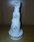 Royal Tara Irish Cat Green Shamrocks White Bone China Ireland Galway 6 in w box — photo 3