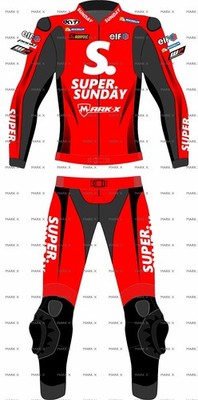 MarkX Rennlederanzug für Herren MotoGP 2026 Motorrad-Rennanzug aus echtem Leder