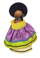 Vintage Seminole Tribe Indigenous Doll Native American Indian Collectible 8.25"