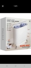 Sharper Image Luxury Towel Warmer Rapid Heat White Winter Heated Comfort NEW 