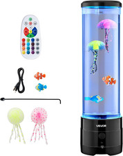 Sensory Bubble Tube Lamp, 16 Color Changing Light Effects, Water Fish Lamp with