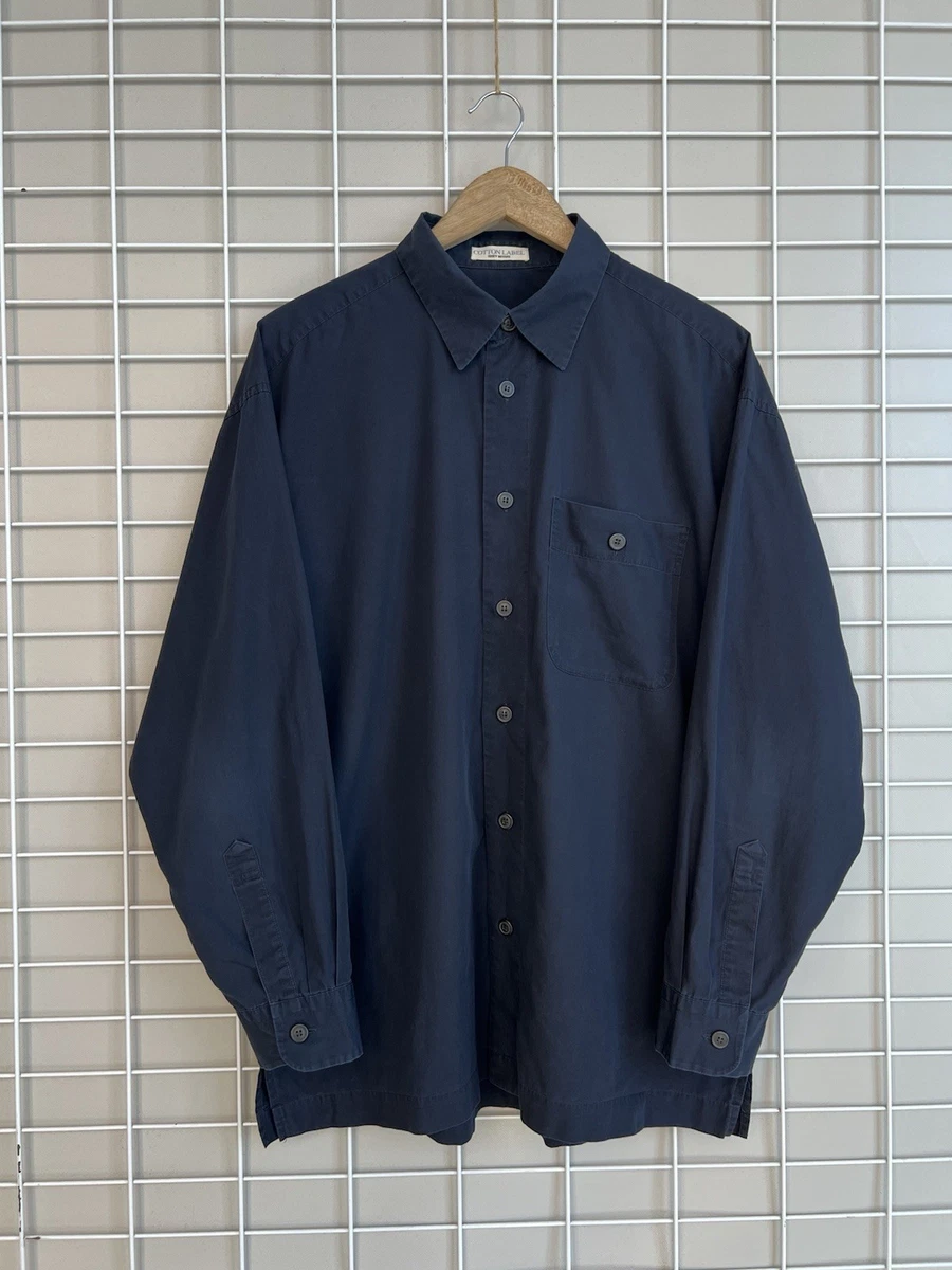 25+ ISSEY MIYAKE Long Sleeve Blue Shirts for Men for sale