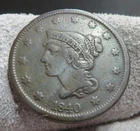 Photo of a 1840-P Large Cent from an eBay listing that sold on Jul 20, 2026