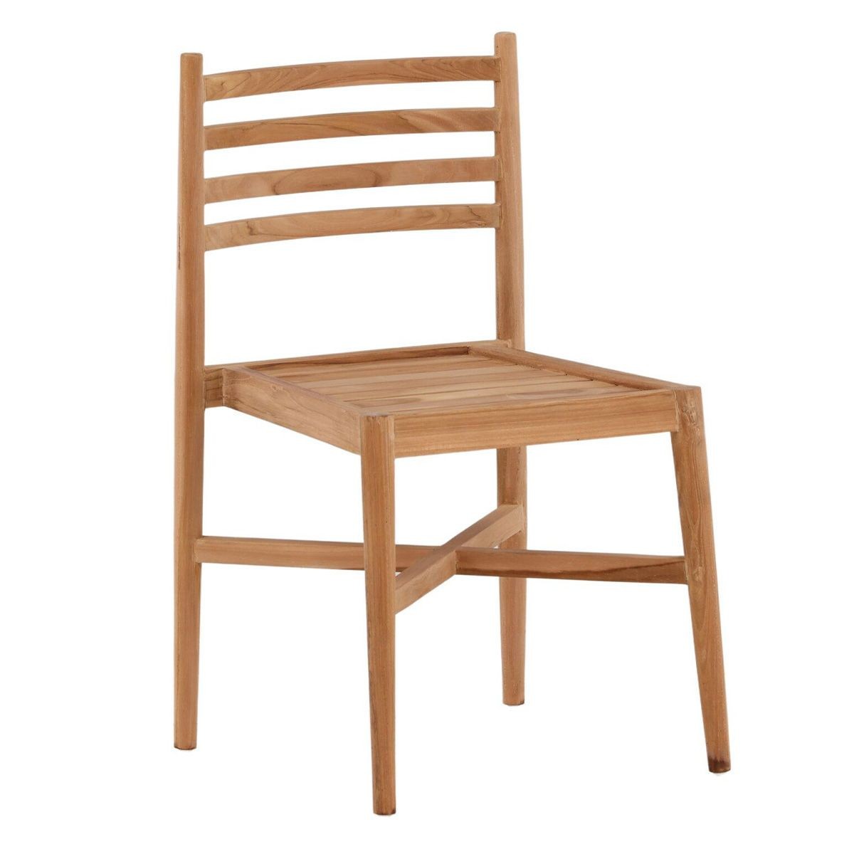 Chaise de jardin en teck massif Kenya 80cm de haut style naturel pour extérieur