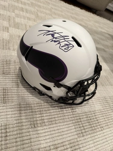 Adrian Peterson Signed Minnesota Vikings Lunar Helmet F/S