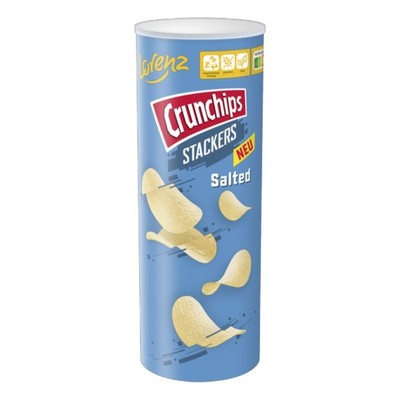 Lorenz Crunchips Stackers Salted 175g Dose