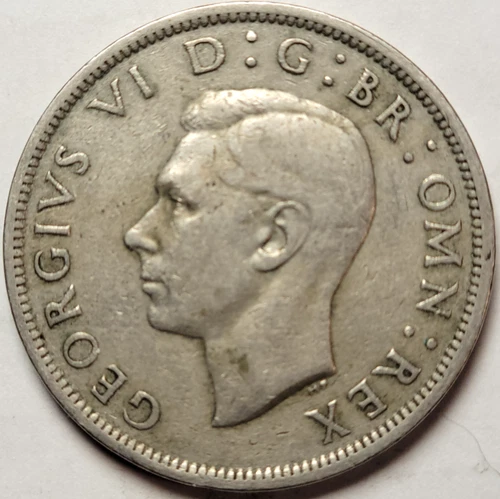 1950 George VI Half Crown — photo from the most recent tracked eBay sale