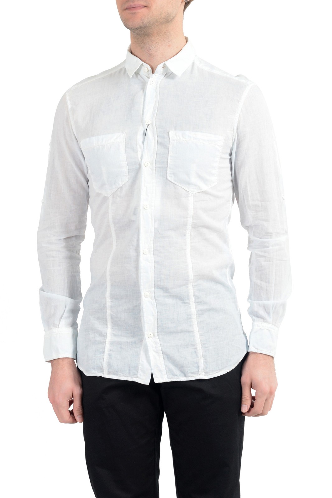 Dolce - Gabbana D-G Мужская рубашка Brad светло-голубого цвета с длинным рукавом 15,5 15,75