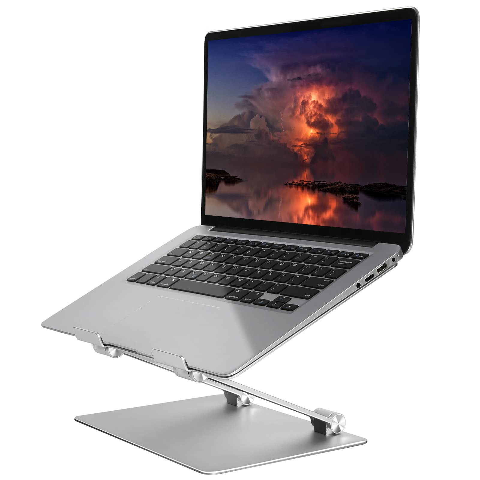 Adjustable Laptop Stand, Portable Laptop Riser, Aluminum Laptop Stand for Des...