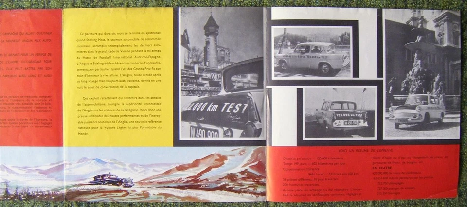 FORD ANGLIA 120,000 KM Car Test Report Publication Brochure FRENCH TEXT c1961 - Image 2 of 2