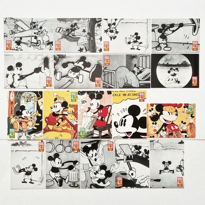 Disney Mickey Mouse 1999 Vintage Karten Set 18 Old Style Amada Japan Selten