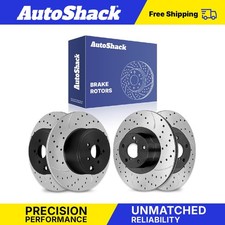 Front Rear Drilled Slotted Brake Rotors for Subaru Outback Forester 2.5L