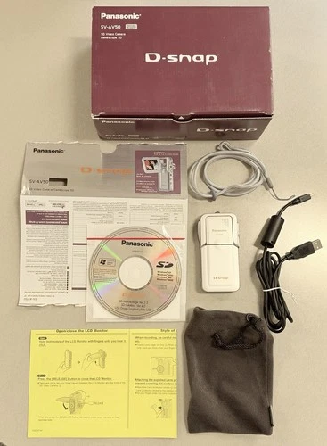 Vintage Panasonic D-Snap SD Pocket Size Digital Camcorder - Silver SV-AV50 Kit - product listing photo