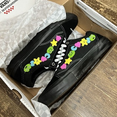 VANS x Frog Skateboards Old Skool Black Skate Shoes Size 8.5 VN0A5HF33LT