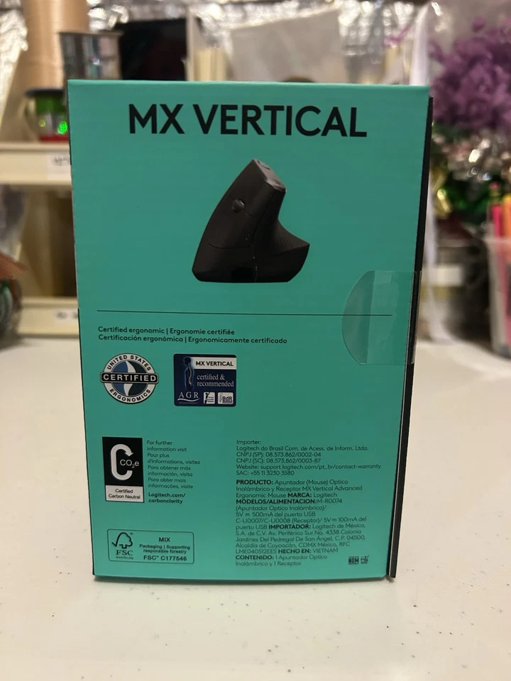 Brand New Logitech MX Vertical Advanced Ergonomic Wireless Mouse - Image 4 of 4