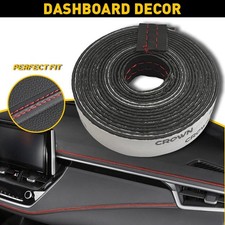 Decor Car 2M Red Dashboard PU Accessories Sticker Line Strip Moulding For Trim