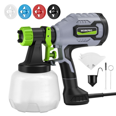 #ad WORKPRO New 600W HVLP High Pressure Paint Sprayer 1300ML Electric Spray Gun $39.99