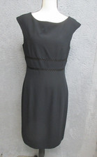 David Warren Dress Womens 6 Black Sleeveless Crochet Sheath Little Black Dress