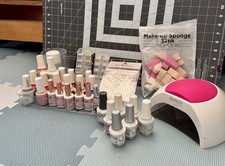 Huge Professional Gel Polish Lot + Lamp - Gelish, OPI, Kiara Sky, Nail Thoughts