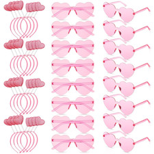 32 Pieces Valentine'S Day Heart Headband and Heart Sunglasses Head