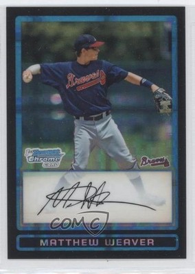 2009 Bowman Draft Prospects Chrome X-Fractor 44/199 Matt Weaver Matthew 0b0
