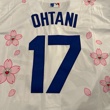 Shohei Ohtani 17 Jersey LA Dodgers Tokyo Series Men s Large White Floral