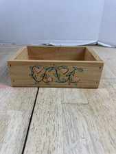 Vintage Flower Painted Cassette Tape Storage Media Case Holds 10 Tapes