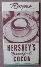 Folleto de recetas de cacao Hershey’s de la década de 1920 desayuno pasteles de cacao galletas pasteles de caramelo