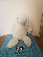 Jellycat Large  Bashful Cream Bunny Rabbit Soft Plush Toy 12" Perfect Condition