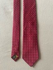 Donald J Trump Signature Collection 100% Silk Tie Geometric Medallion Square Red