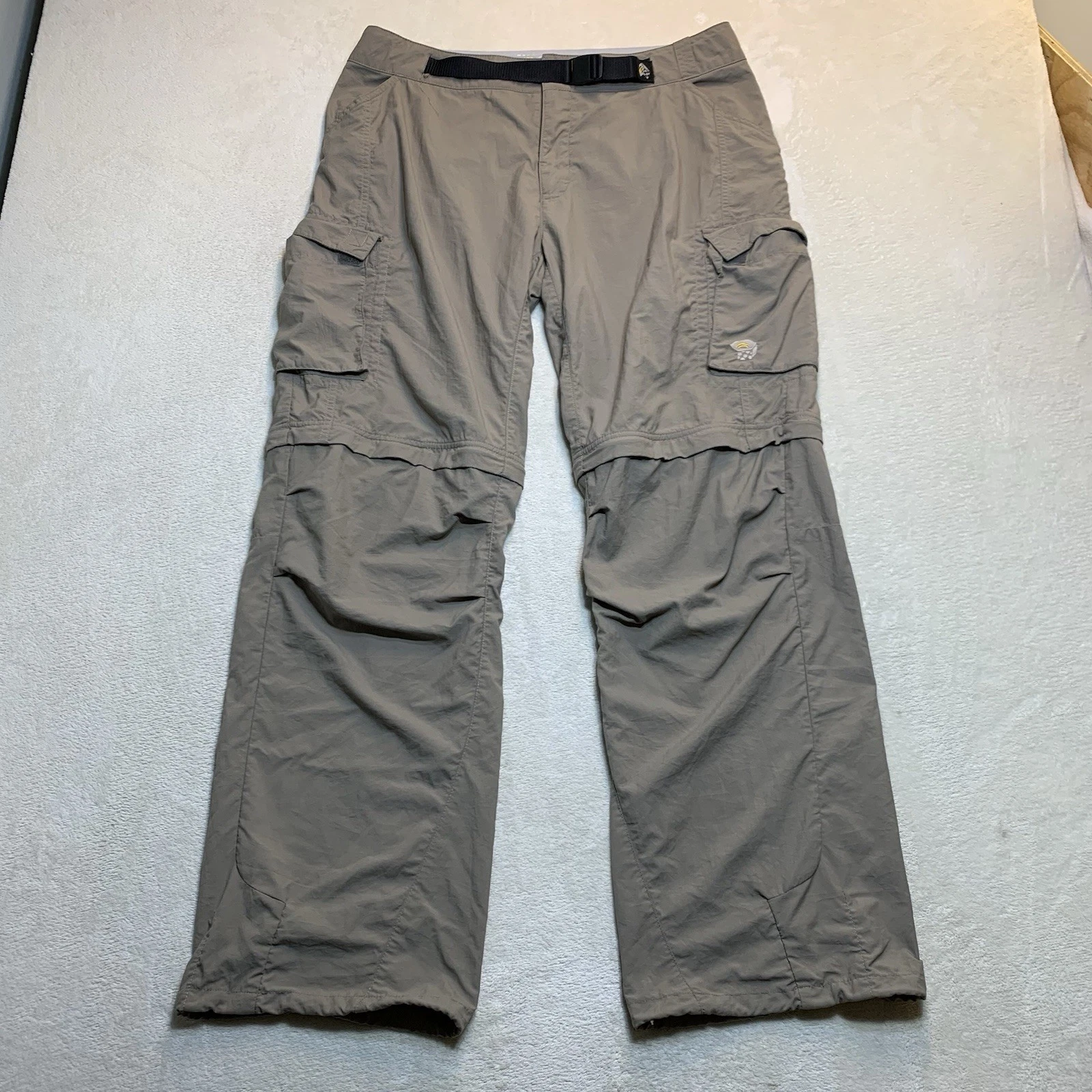 Mountain Hard Wear Convertible Cargo Pants Shorts Men’s L Belted Outdoor Hiking