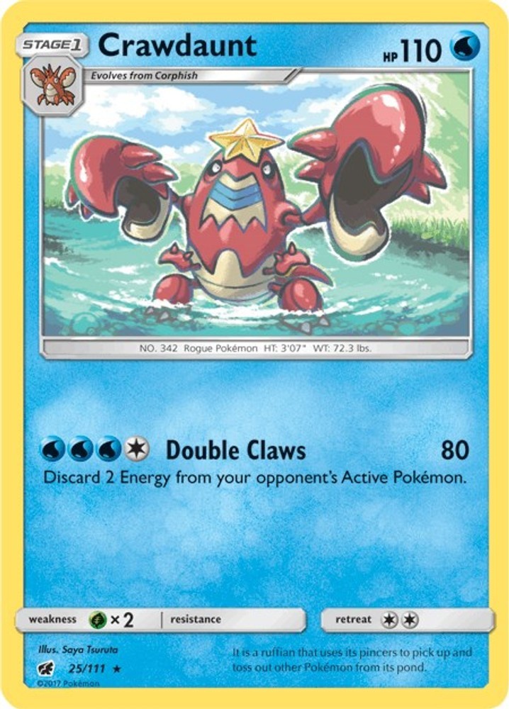 Pokemon - Crawdaunt - [SM04 - 25/111 Near Mint]