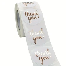 40 PCs Round 1 Inch Thank You Stickers Bridal/Baby Shower Wedding Thank You Gift