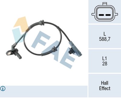 FAE 78505 Sensor, wheel speed for NISSAN