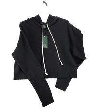 Wild Fable Black Crop Top Hoodie  Women  s Size 2X  New With Tags  Cotton