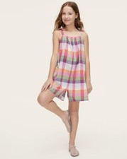 kate spade new york x Target Girls' Plaid Tie-Shoulder Poplin Romper Size XS