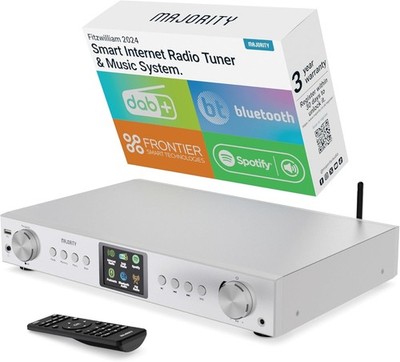 Tuner, DAB+/FM, Internet, Bluetooth, Silber, Majority Fitzwilliam 2024, GEPRÜFT