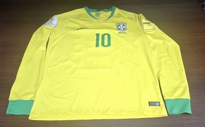 NIKE BRAZIL NEYMAR JR #10 AUTHENTIC LONG SLEEVE SOCCER JERSEY