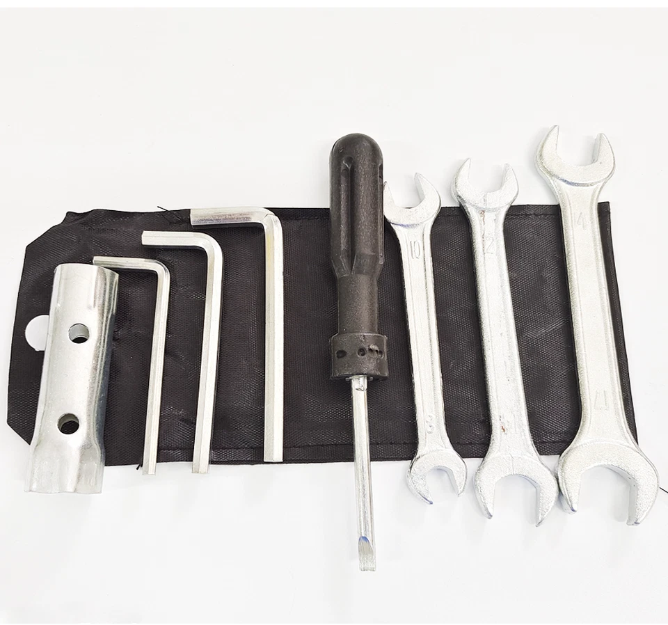 8Pcs Universal Motorcycle Spark Plug Spanner Wrench Socket Repair Tool Kit Metal - Image 2 of 4