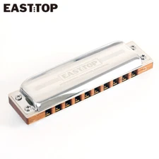 EASTTOP 10hole Harmonica wood comb BLUES STANDARD Vintage Tuning blues Harmonica