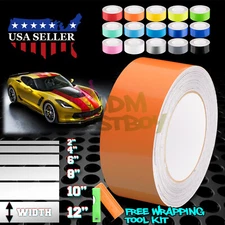 Gloss Color Racing Stripes Vinyl Wrap For Chevy Corvette Sticker 10FT / 20FT