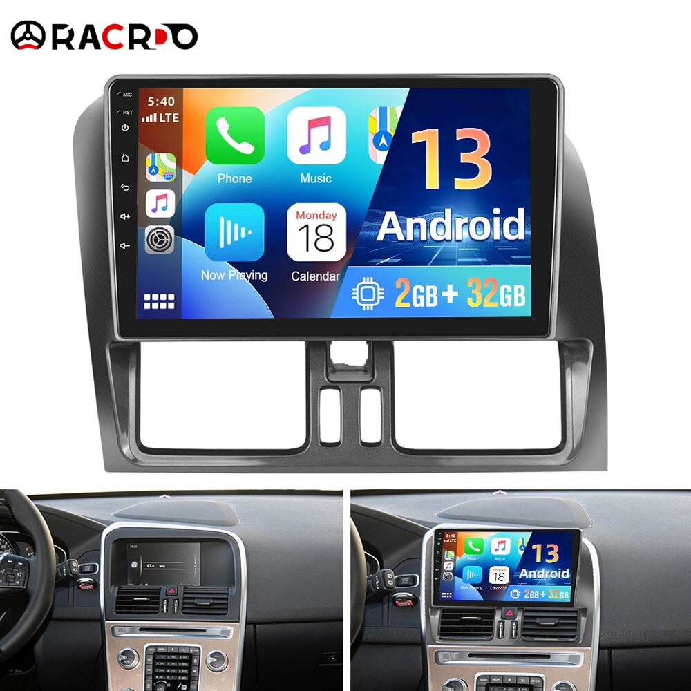 Für Volvo XC60 2008-2017 9 Zoll Autoradio Android 15 Carplay GPS Navi WIFI BT FM