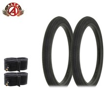2 ALTA BICYCLE WIRE BEAD TIRE 18" X 1.95 BLACK BMX/FREESTYLE TREAD W/TUBES.