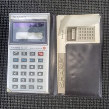 Vintage Sharp ELSI MATE EL-326A Solar Cell Calculator and Case Working Condition