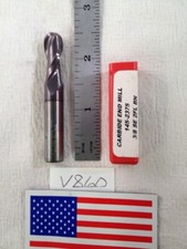 NEW HTC 3/8" DIAMETER CARBIDE END MILL 145-2375. 2 FL BALL. TIALN. 1" LOC (V860)