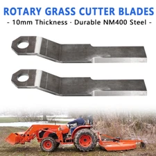 PAIR Mower Rotary Grass Cutter Steel Blades 10 mm For Mower King Skidsteer AR400
