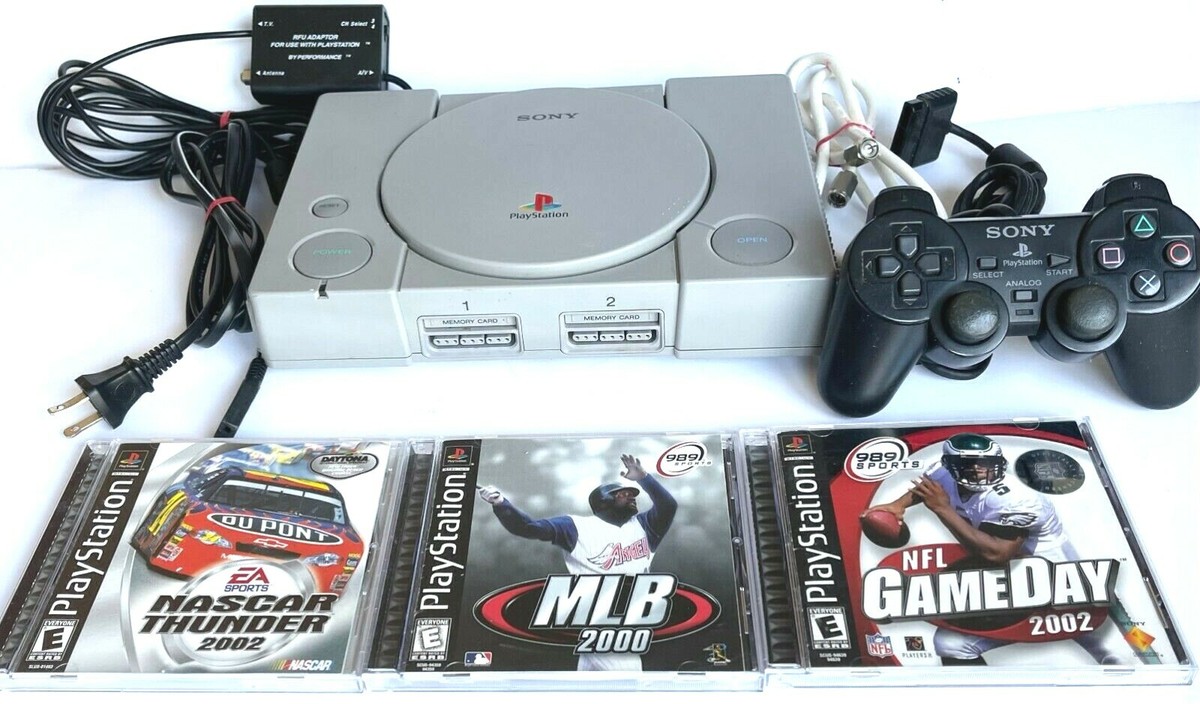 SONY PlayStationPortable セット Sony PS One Console Pocket Station White w/Box Strap Set Tested